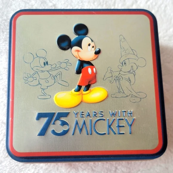 Disney x Avon Mickey Mouse 75th Anniversary Watch in Commemorative Tin | NIB 75th Anniversary Disney Mickey Mouse watch, new with  main image 4
